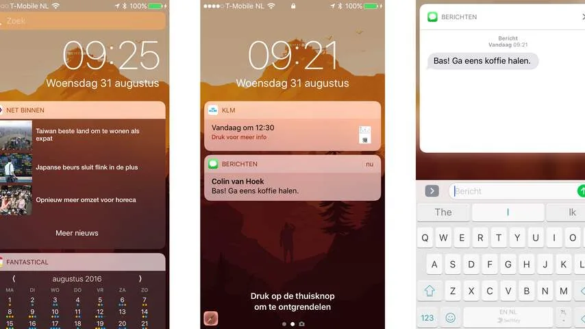 iOS 10 notificatiescherm