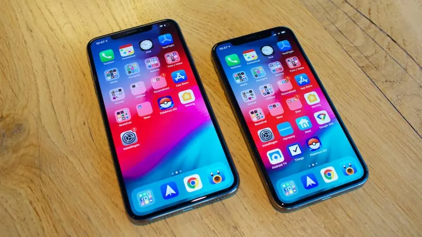 De iPhone XS heeft net als de X een 5,8 inch scherm, de nieuwe XS Max is 6,5 inch.